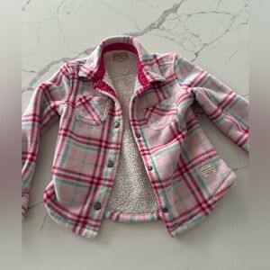 Fleece plaid toddler jacket 5/6 T